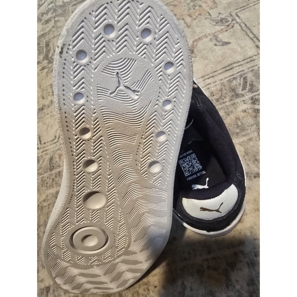 Puma Smash Suede Navy White Kid's Casual Sneakers Shoes Size 4 - Picture 4 of 4